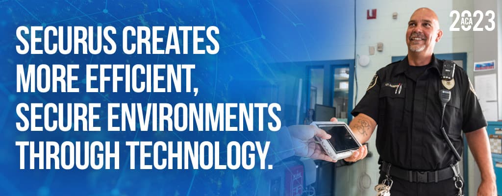 The image features a man in a black uniform holding a tablet device, with text overlaying the background that states "CIRUS CREATES MORE EFFICIENT, SECURE ENVIRONMENTS THROUGH TECHNOLOGY."